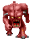 Pinky demon from Doom (1993) walking and biting animation